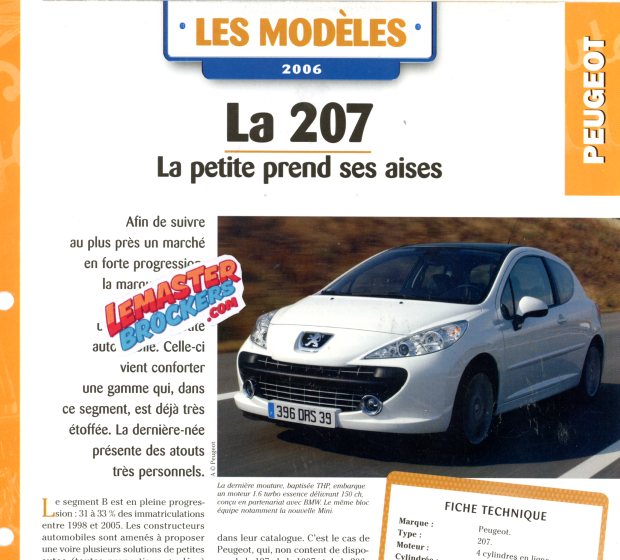 FICHE AUTO PEUGEOT 207 2006