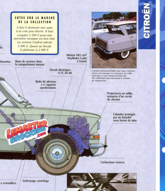 FICHE AUTO CITROEN AMI6 1961