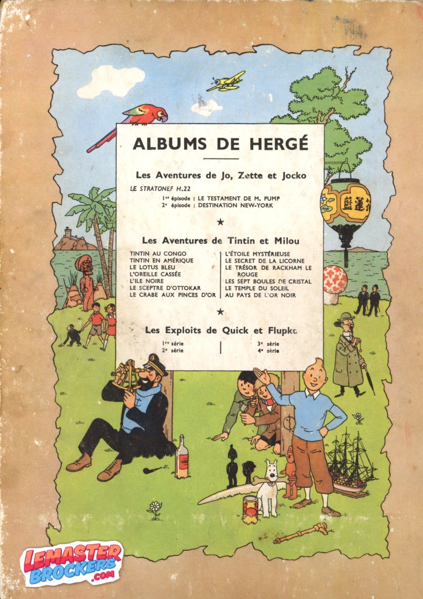BD TINTIN LE CRABE AU PRINCES DOR B5 DE 1951