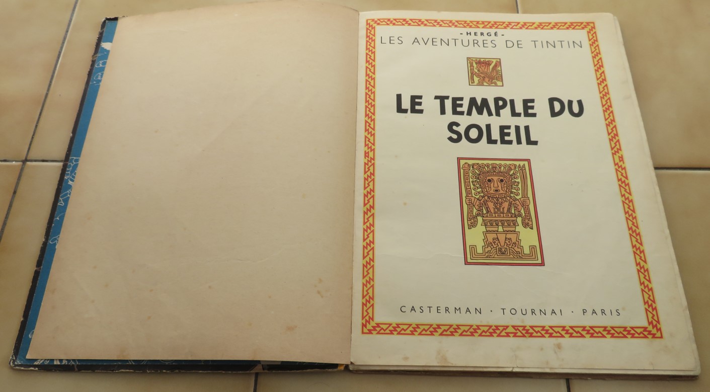 TINTIN LE TEMPLE DU SOLEIL EDITION B3 DE 1949