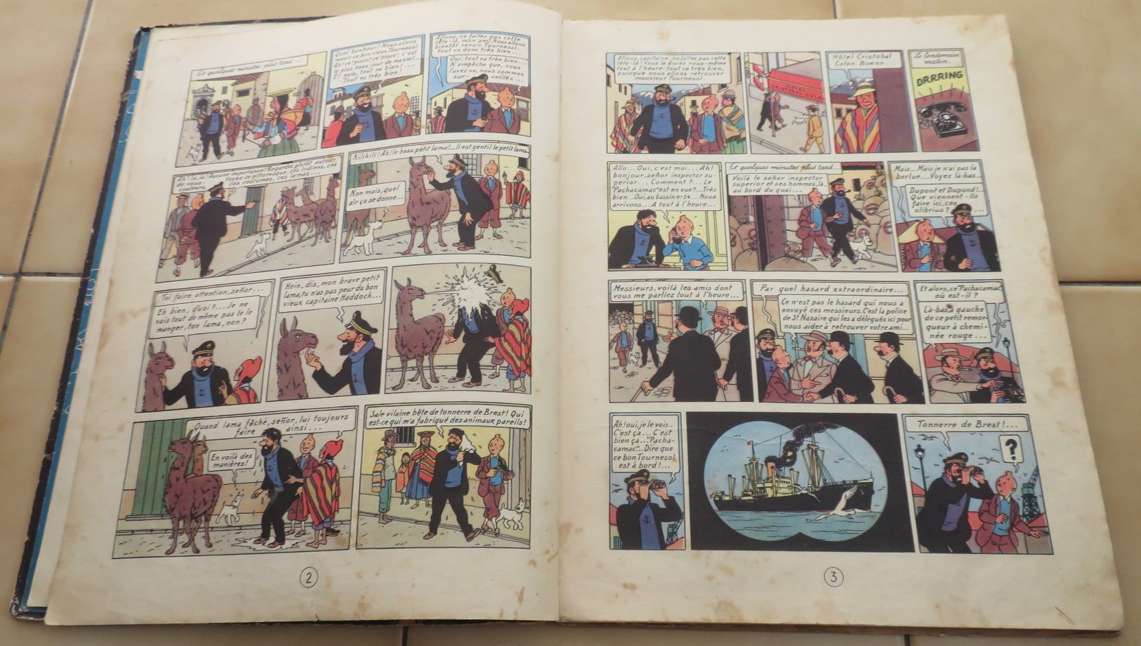 TINTIN LE TEMPLE DU SOLEIL EDITION B3 DE 1949