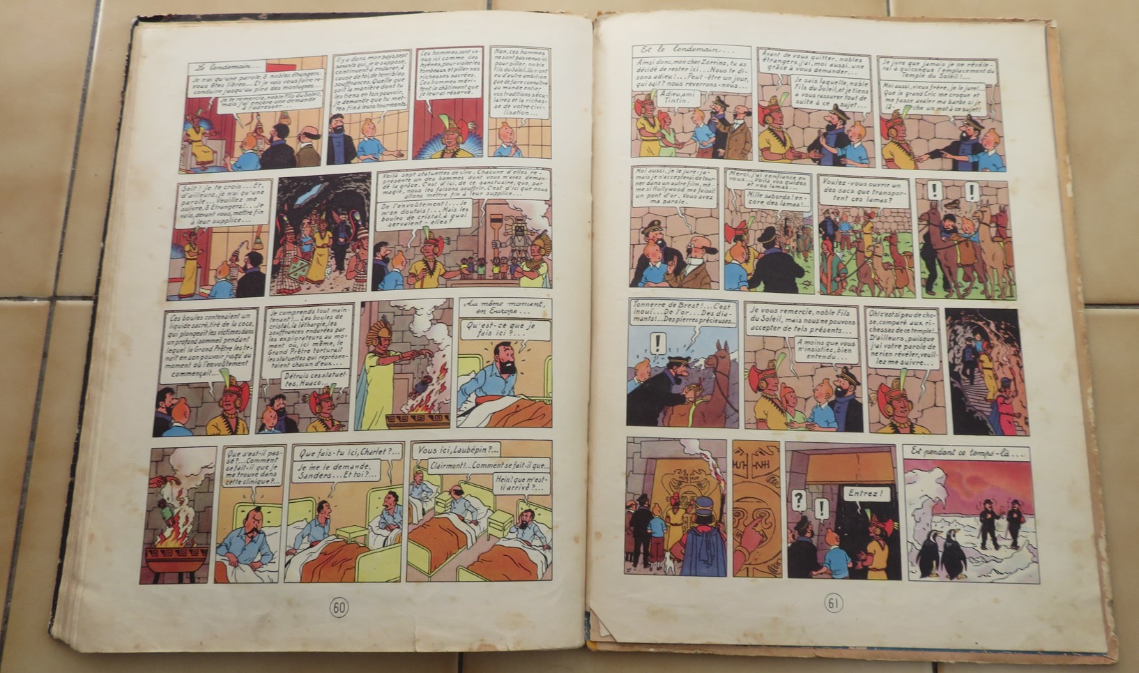 TINTIN LE TEMPLE DU SOLEIL EDITION B3 DE 1949