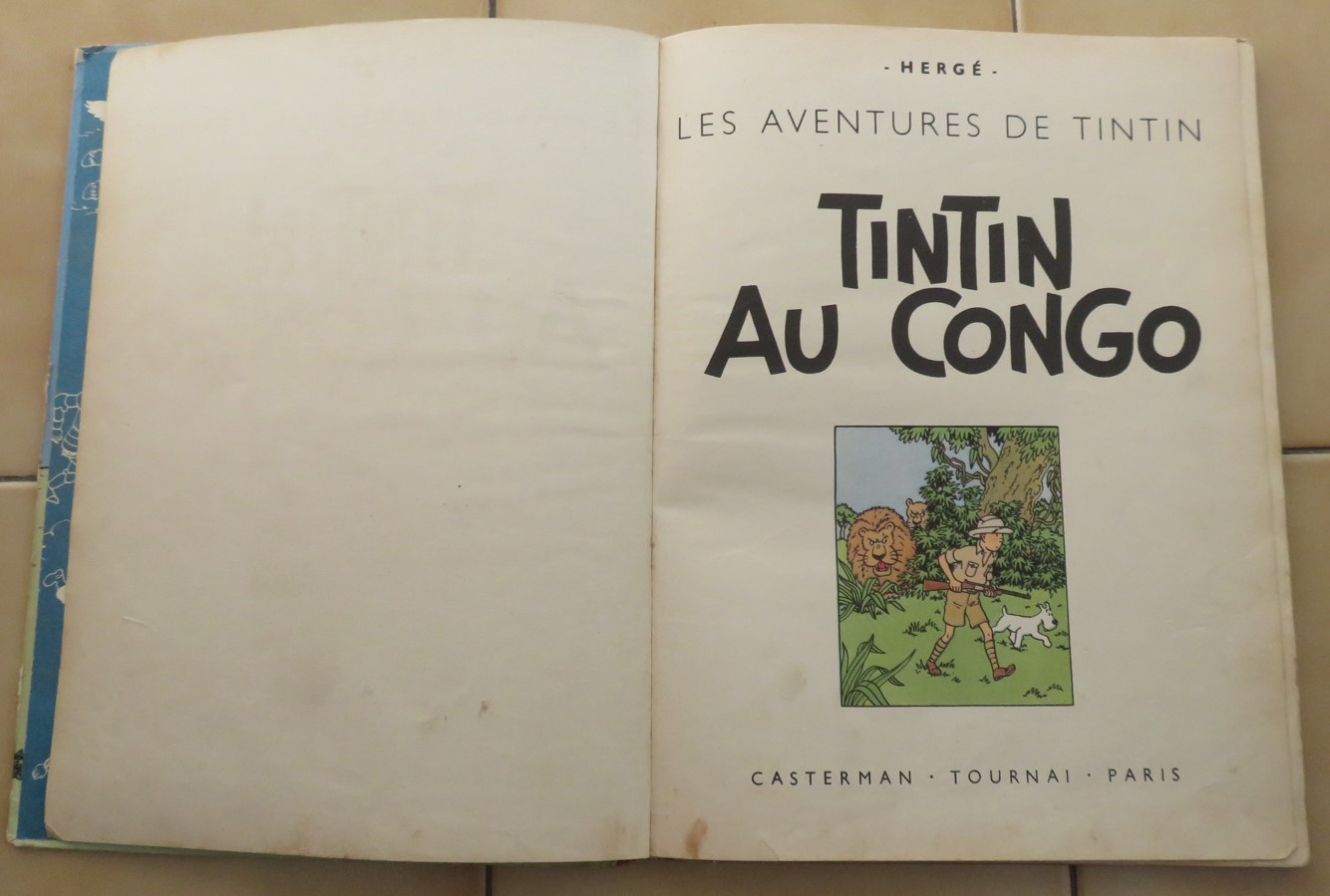 BD ALBUM TINTIN AU CONGO 1950 EDITION B4