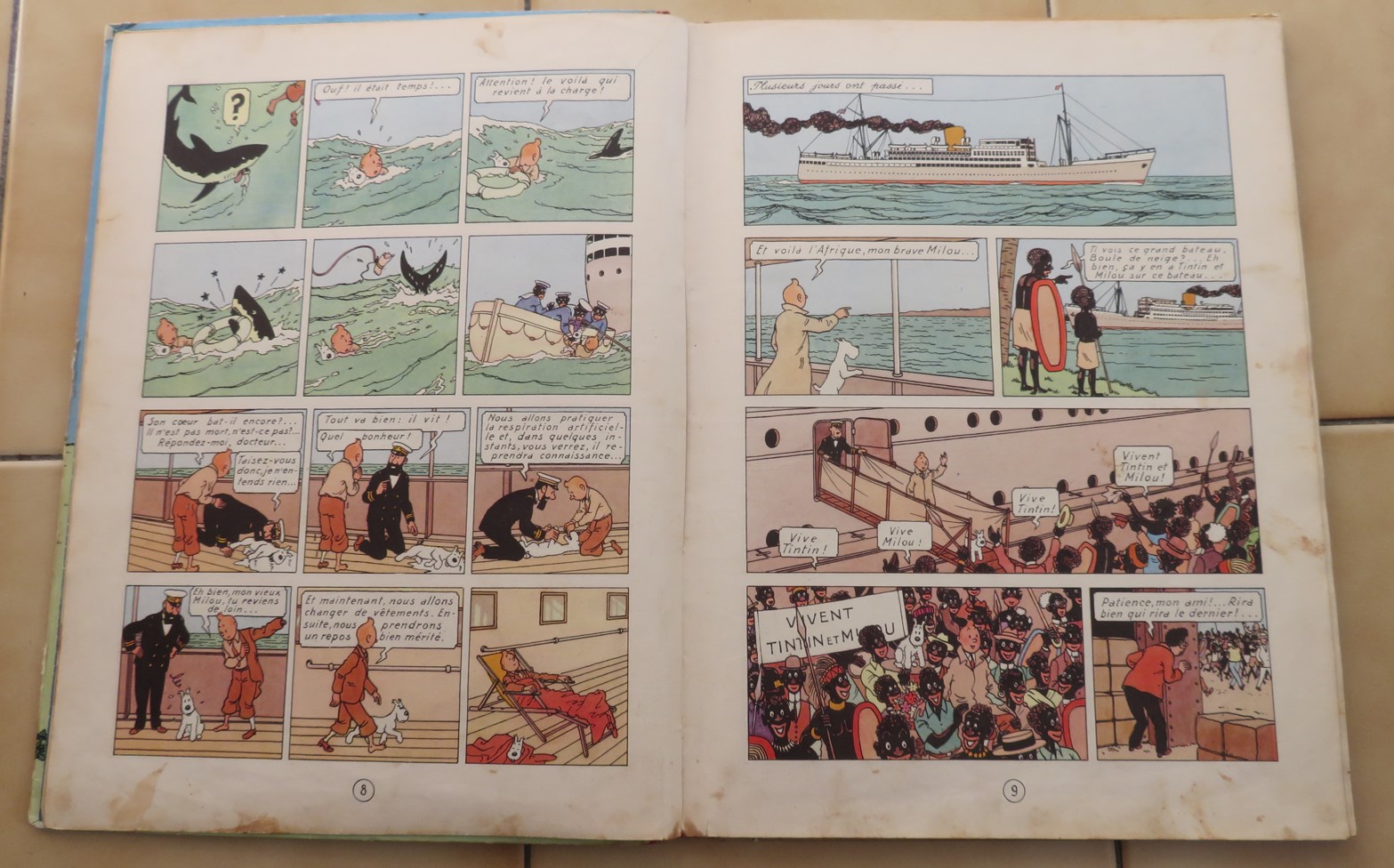 BD ALBUM TINTIN AU CONGO 1950 EDITION B4