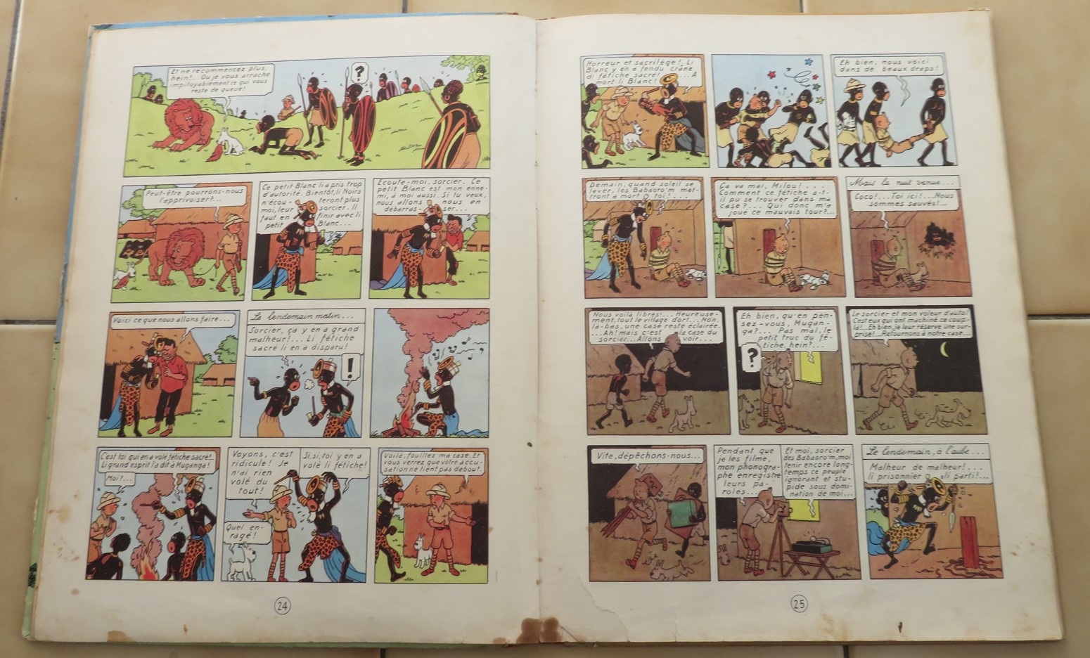 BD ALBUM TINTIN AU CONGO 1950 EDITION B4