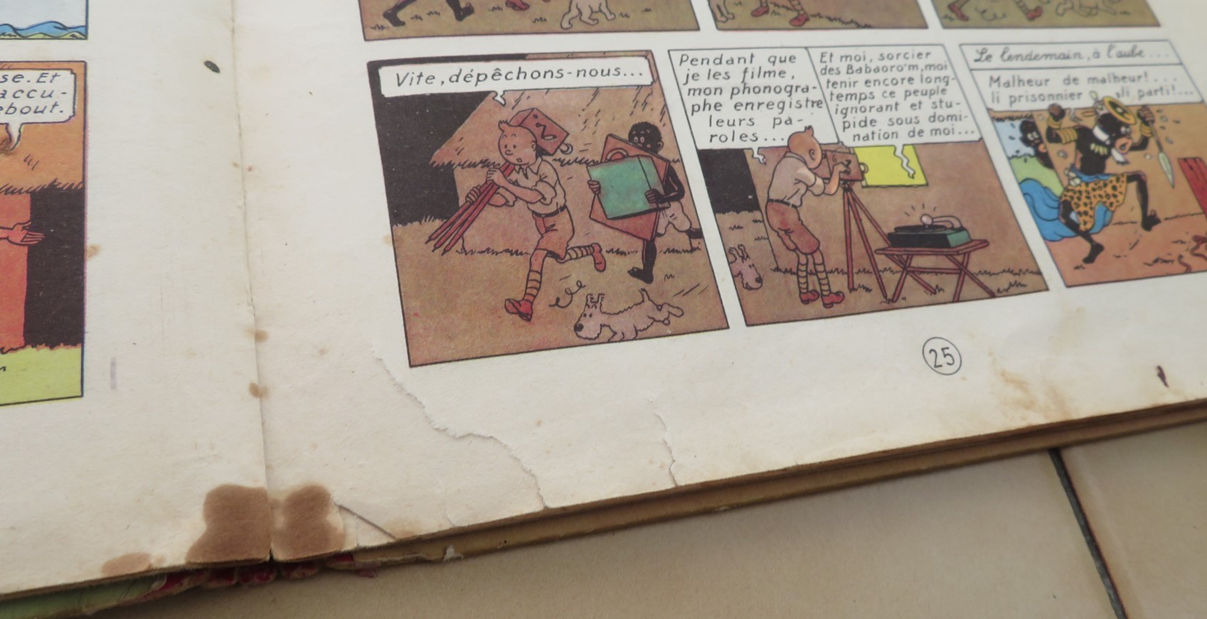 BD ALBUM TINTIN AU CONGO 1950 EDITION B4