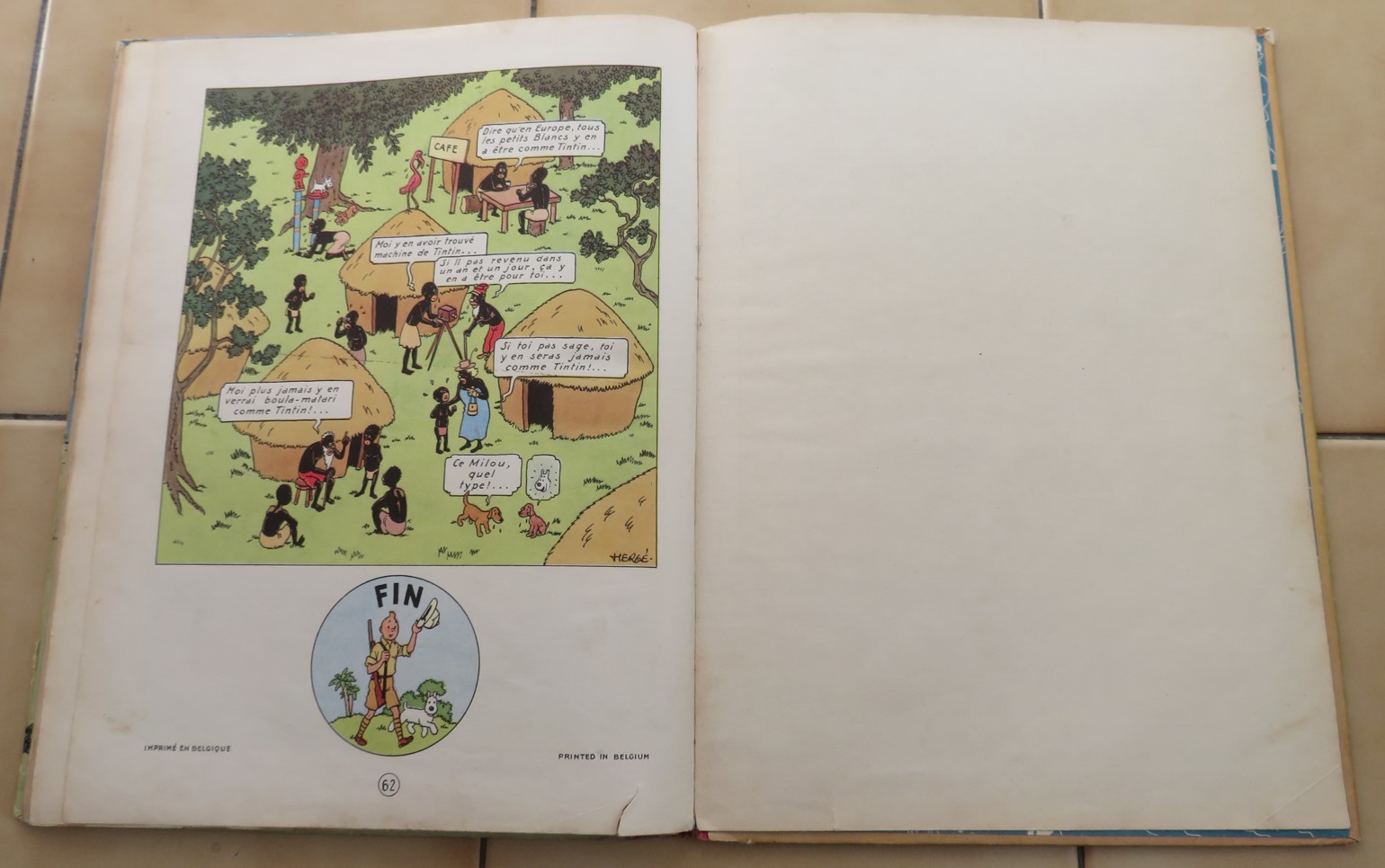 BD ALBUM TINTIN AU CONGO 1950 EDITION B4