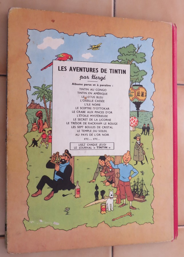 BD ALBUM TINTIN AU CONGO 1950 EDITION B4