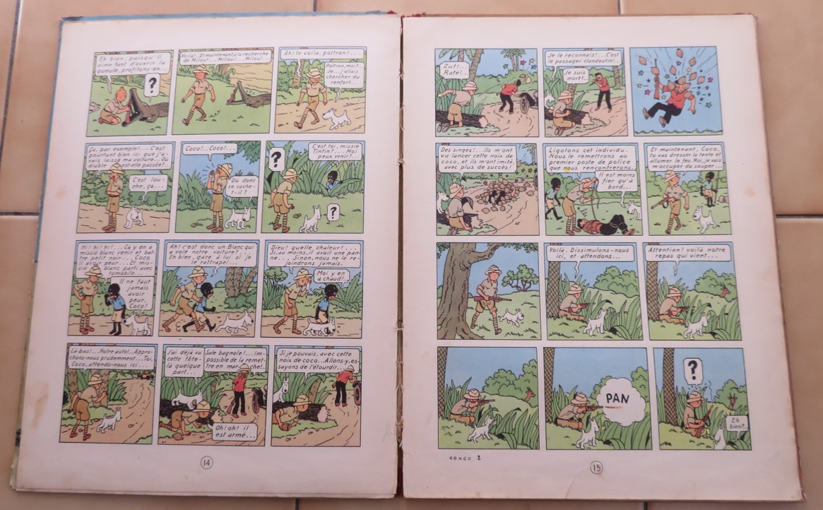 Z5BD ALBUM TINTIN AU CONGO 1949 EDITION B3