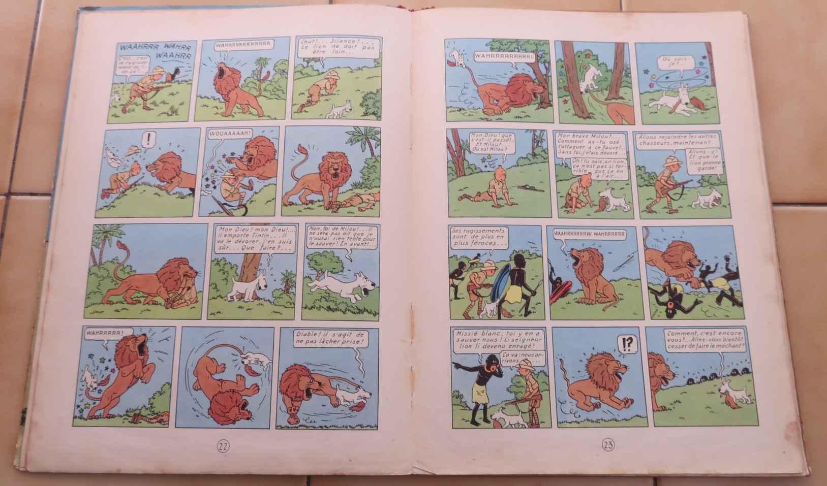 BD ALBUM TINTIN AU CONGO 1949 EDITION B3