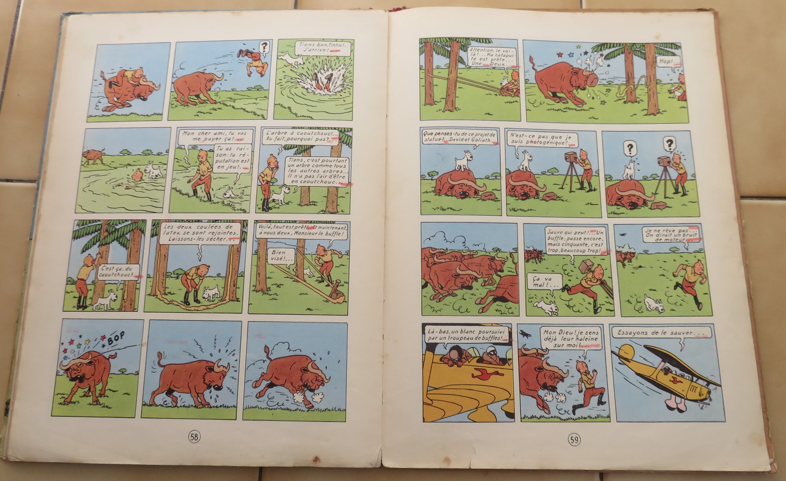 BD ALBUM TINTIN AU CONGO 1949 EDITION B3