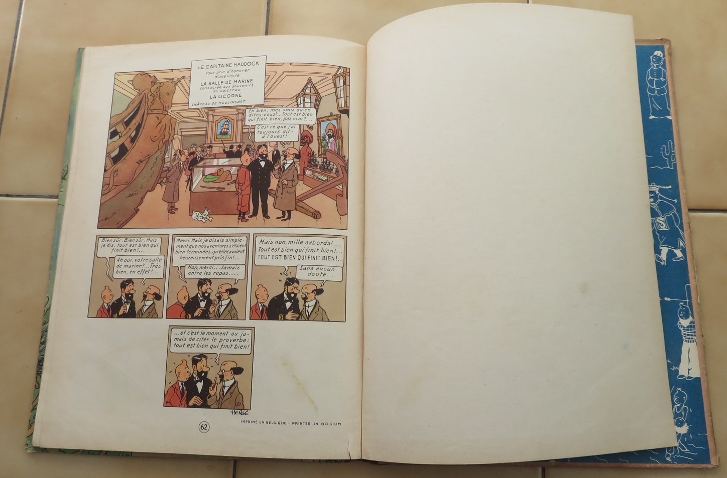 BD COLLECTION TINTIN LE TRESORS DE RACKAM LE ROUGE DE 1947