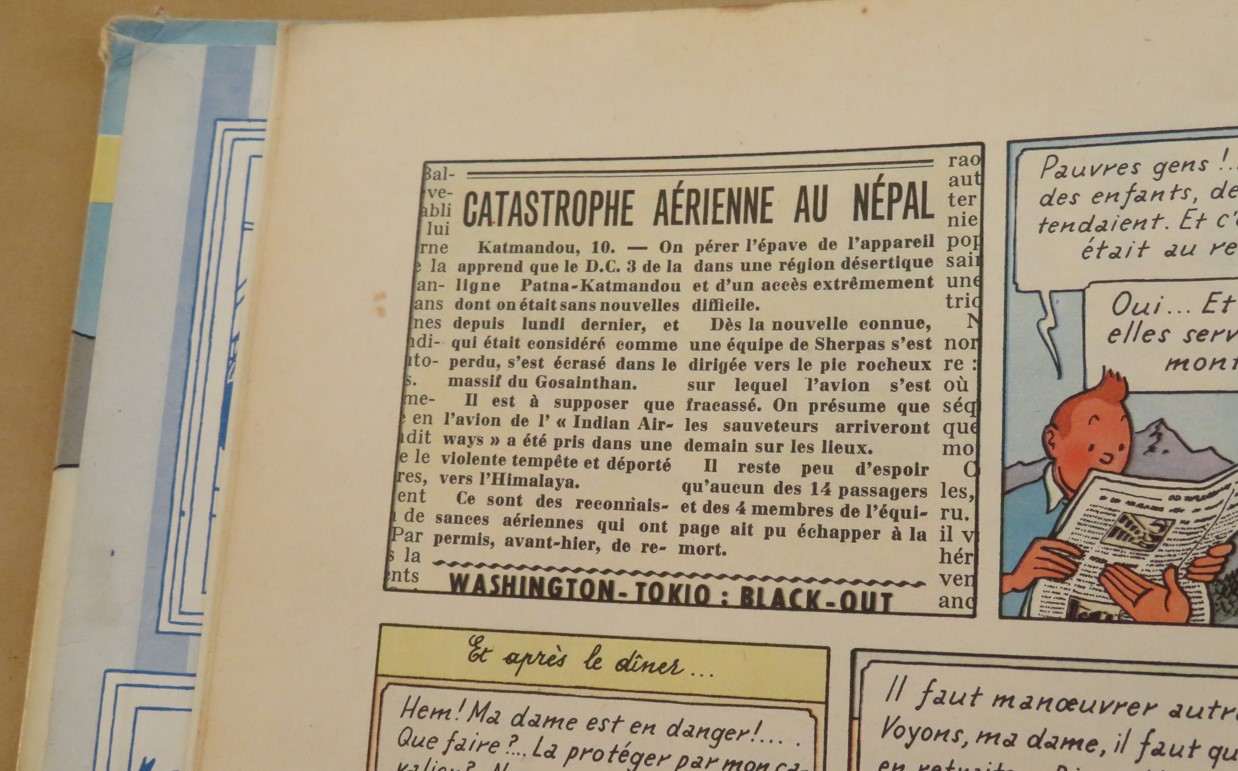 BD TINTIN AU TIBET DE 1961 AVEC UN DOS B30