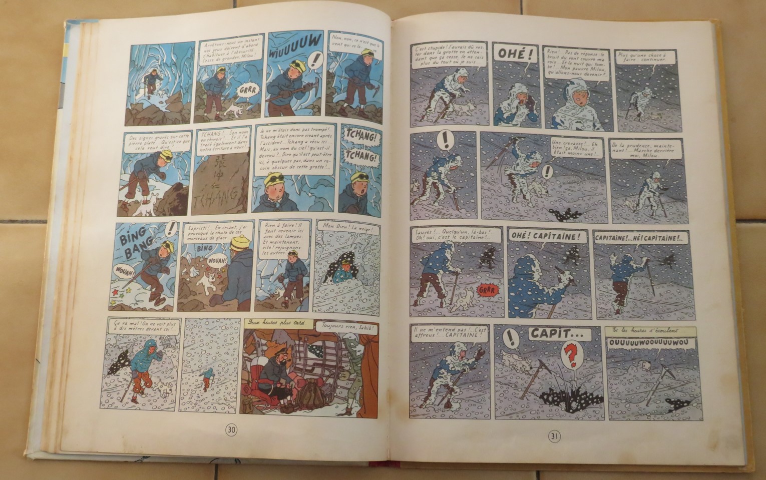 BD TINTIN AU TIBET DE 1961 AVEC UN DOS B30