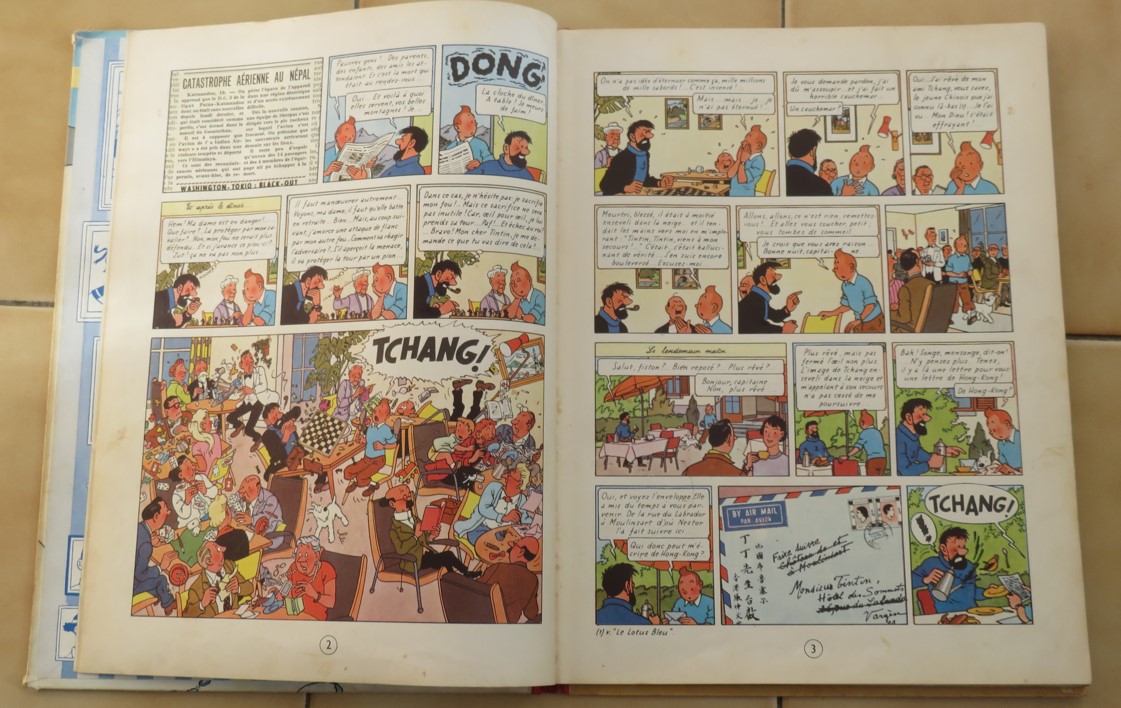 BD TINTIN AU TIBET DE 1961 AVEC UN DOS B30
