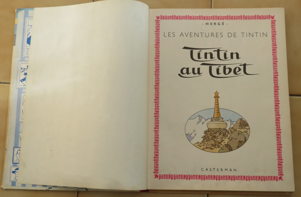 BD TINTIN AU TIBET DE 1961 AVEC UN DOS B30