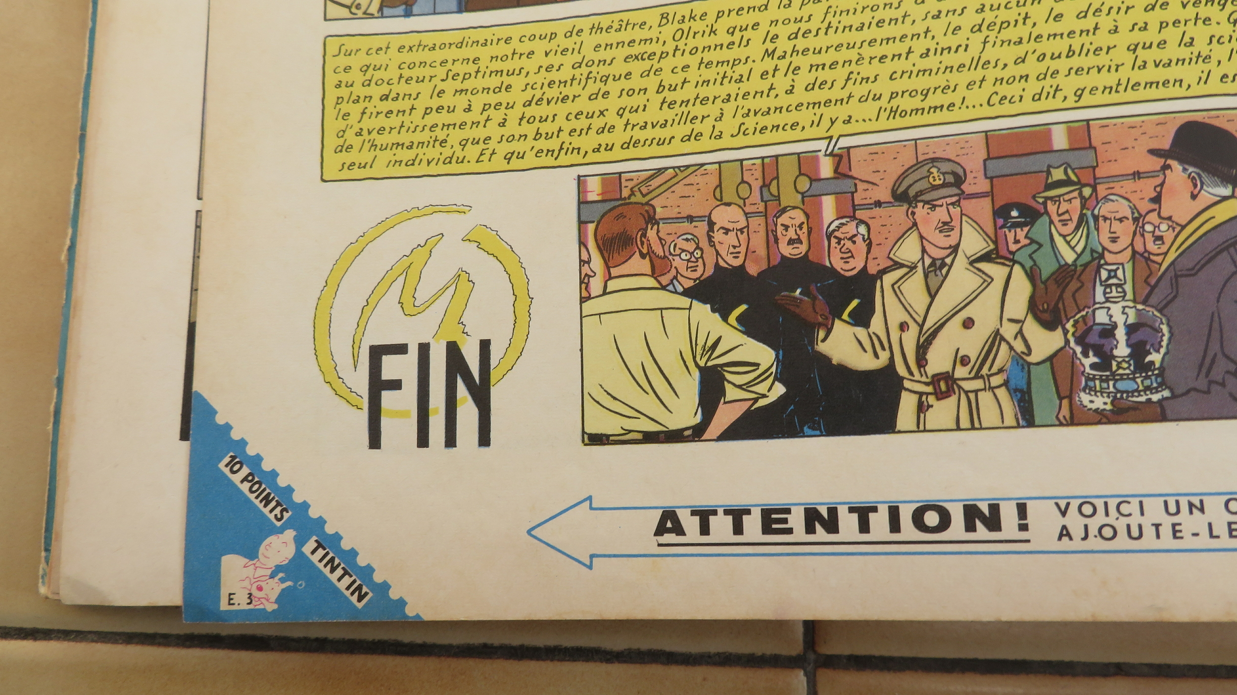 BD BLAKE ET MORTIMER LA MARQUE JAUNE AVEC POINT TINTIN