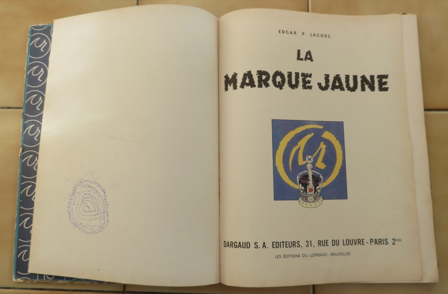 BD BLAKE ET MORTIMER LA MARQUE JAUNE DE 1959