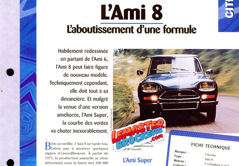 FICHE TECHNIQUE CITROEN AMI 8