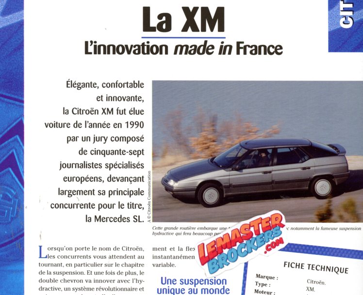 FICHE TECHNIQUE CITROEN XM 1989