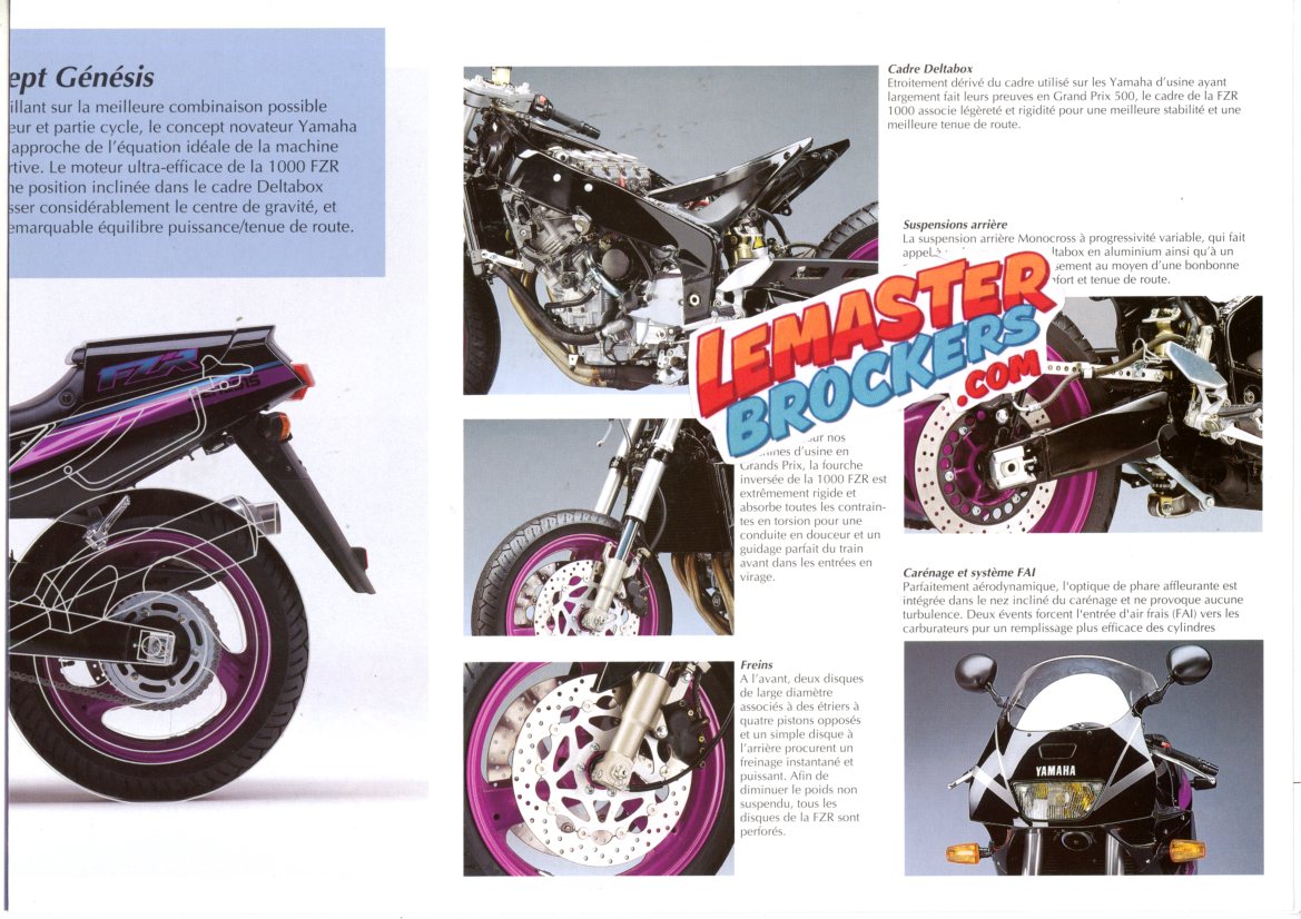 BROCHURE MOTO YAMAHA FZR 1000