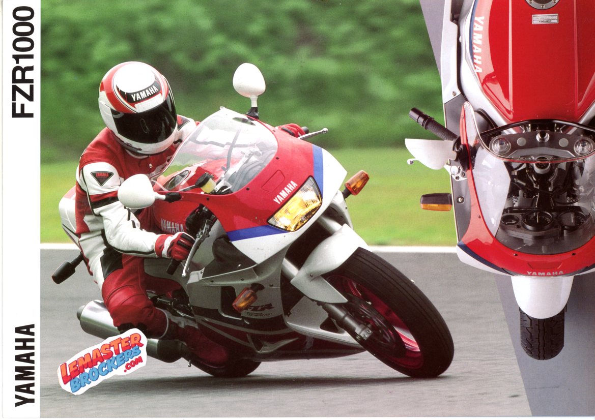 BROCHURE MOTO YAMAHA FZR1000 1993