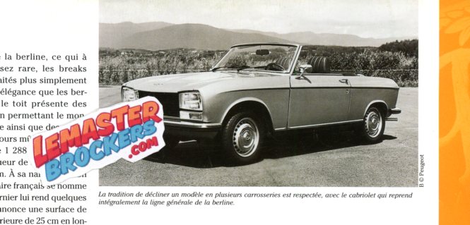 FICHE PEUGEOT 304 CABRIOLET