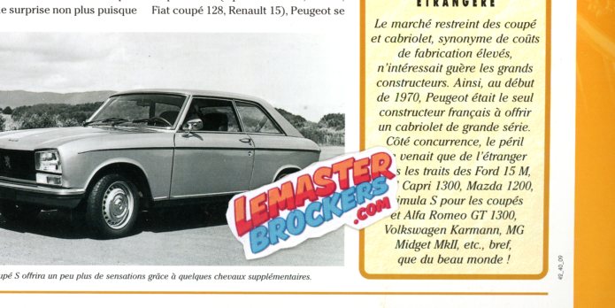 FICHE PEUGEOT 304 LA GAMME 304S