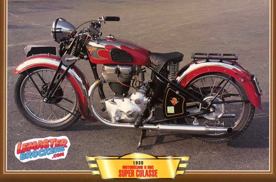 FICHE MOTO MOTOBECANE R 55C SUPER CULASSE 1938
