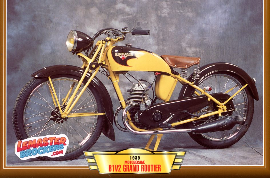 FICHE MOTO MOTOBECANE B1 GRAND ROUTIER 1939