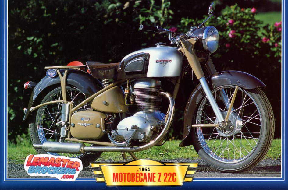 FICHE MOTO MOTOBECANE Z 22C 1954