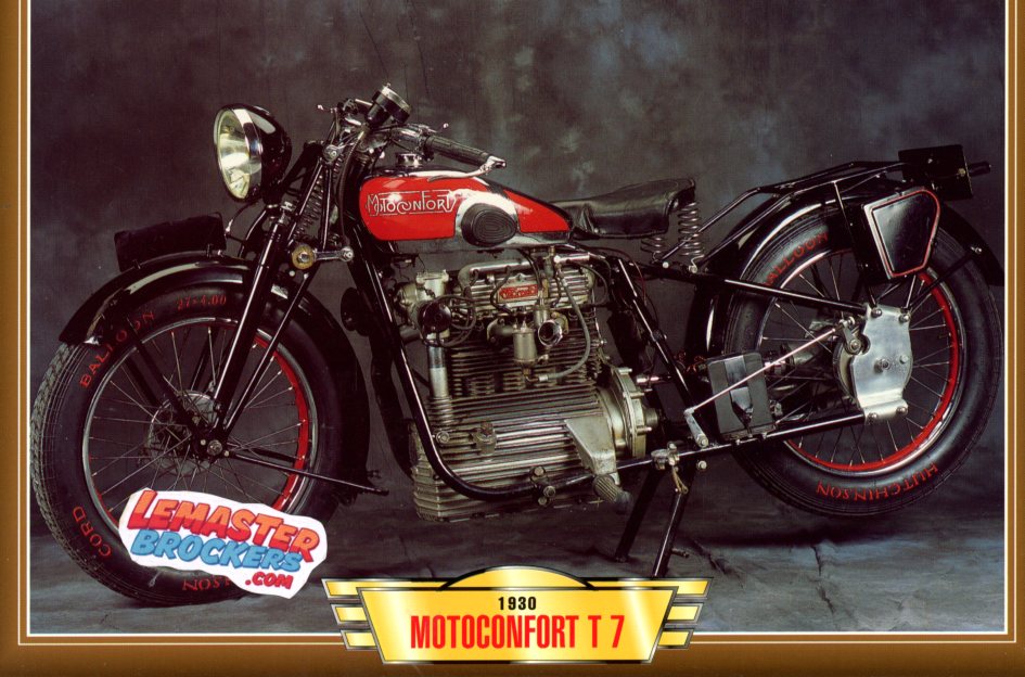 FICHE MOTO MOTOCONFORT T7 1930