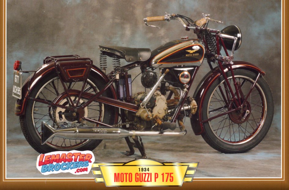 FICHE MOTO MOTO-GUZZI P175 1934