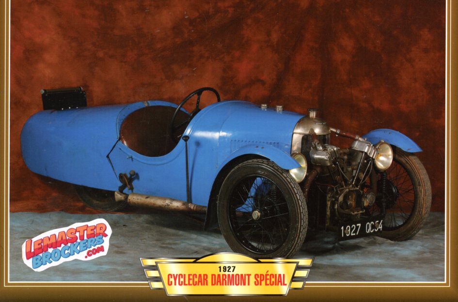 FICHE CYCLECAR DARMONT SPECIAL 1927