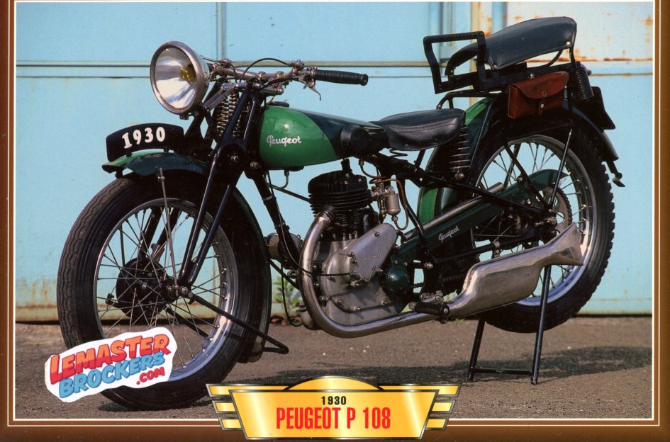 FICHE MOTO PEUGEOT P108 1930