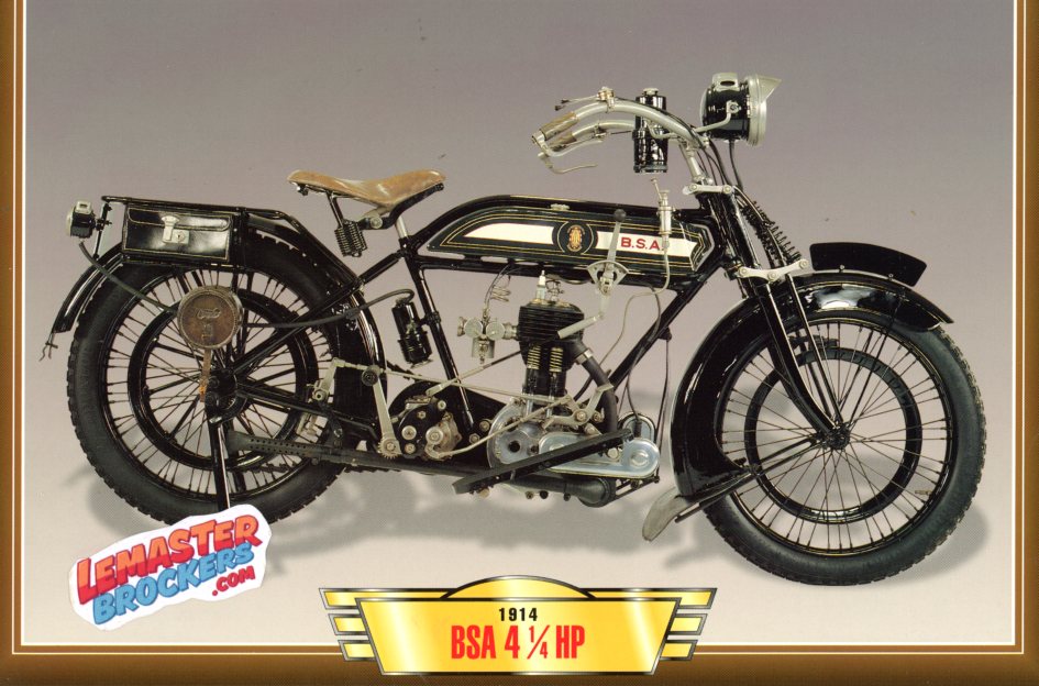 FICHE MOTO BSA 4 1/4 HP 1914