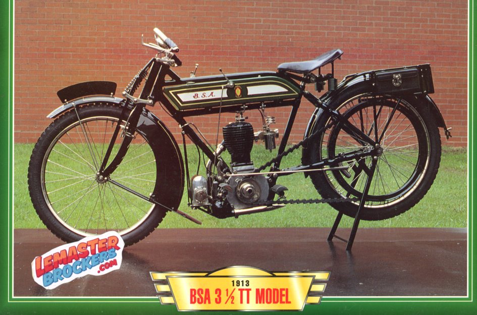 FICHE MOTO BSA 3 1/2 TT MODEL 1913