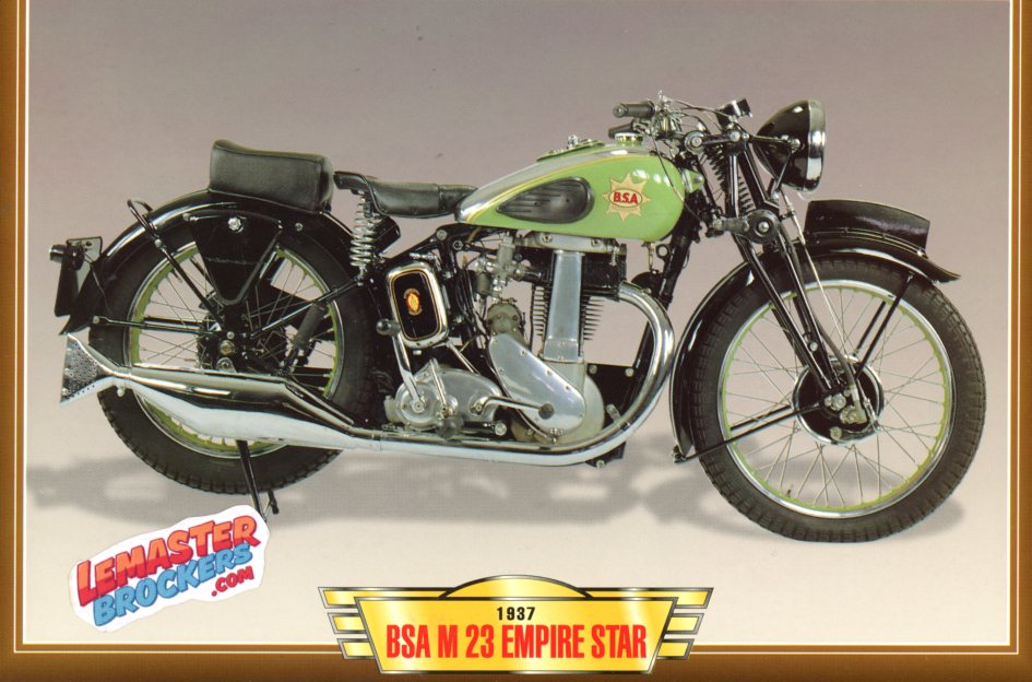 FICHE MOTO BSA M23 EMPIRE STAR 1937
