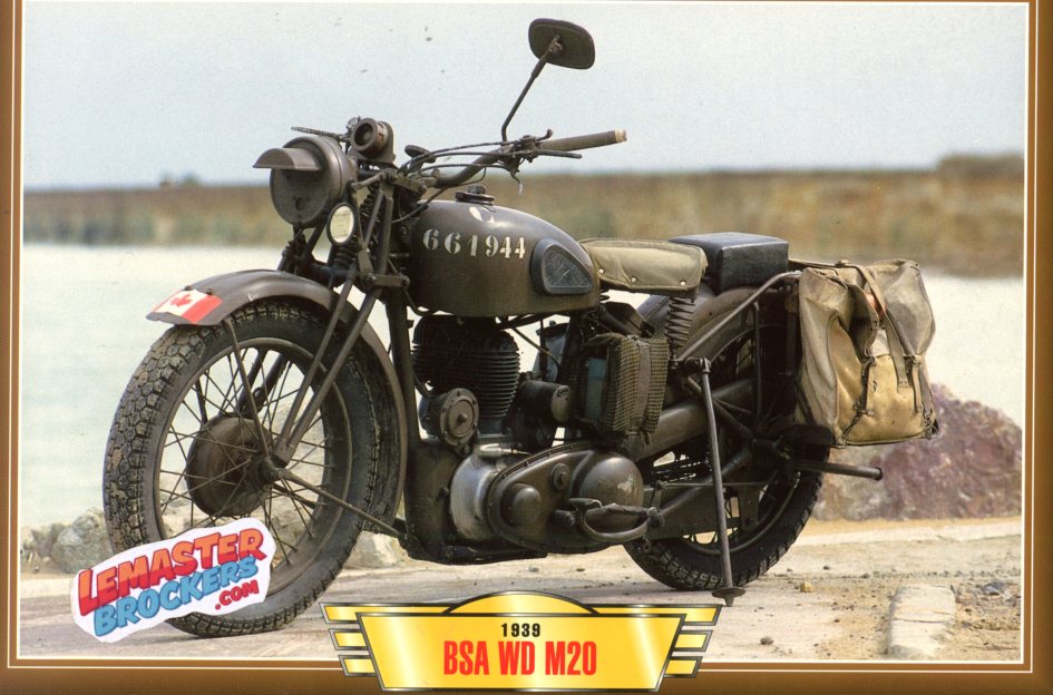 FICHE MOTO BSA WD M20 1939