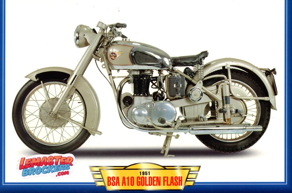 FICHE MOTO BSA A10 GOLDEN FLASH 1951