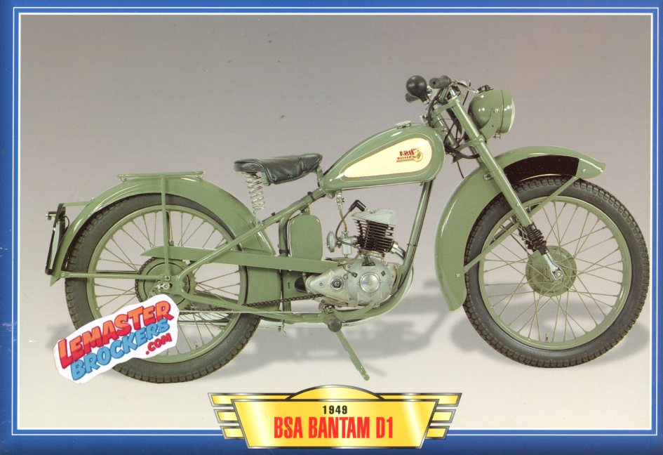FICHE MOTO BSA BANTAM D1 1949