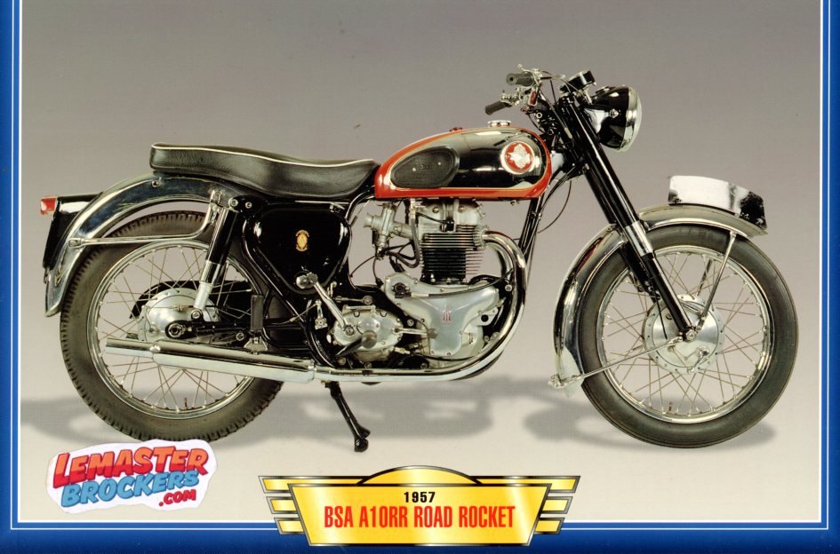 FICHE MOTO BSA A10RR ROAD ROCKET 1957
