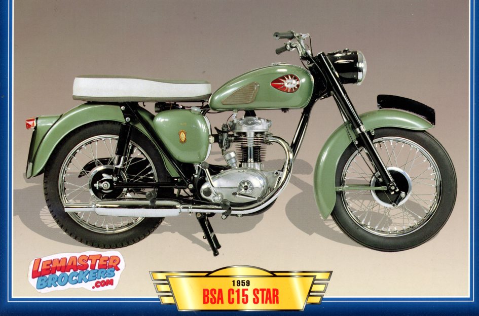 FICHE MOTO BSA C15 STAR 1959