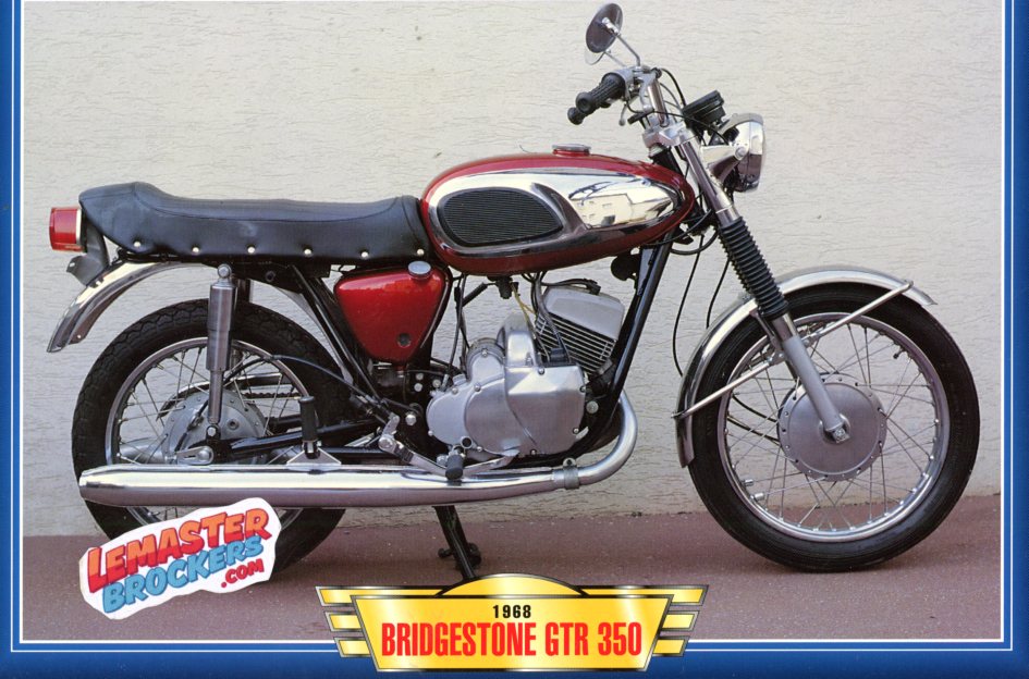 FICHE MOTO BSA GTR350 BRIDGESTONE 1968