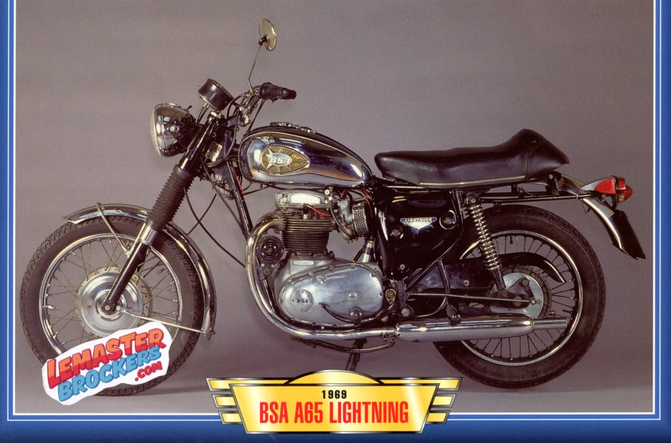 FICHE MOTO BSA A65 LIGHTNING 1969