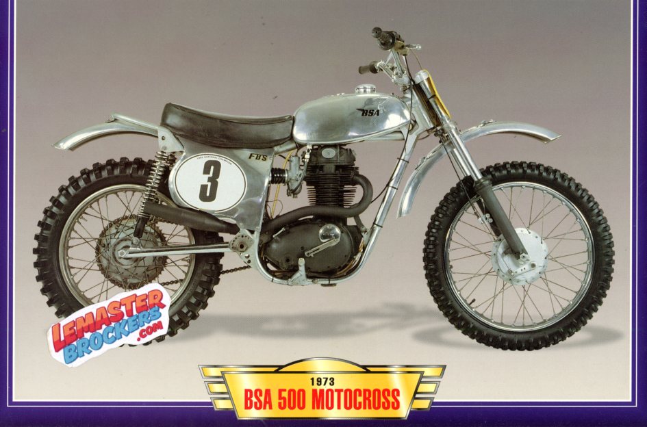 FICHE MOTO BSA 500 MOTOCROSS 1973