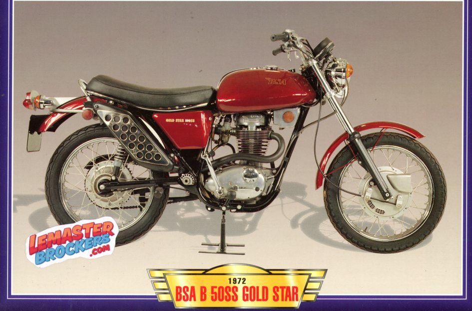 FICHE MOTO BSA B50 SS GOLD STAR 1972