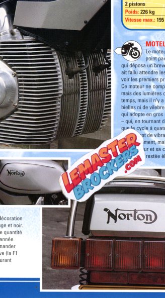 FICHE MOTO NORTON CLASSIC ROTARY 1987