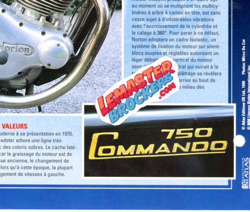 FICHE MOTO NORTON COMMANDO 750 ROADSTER 1973