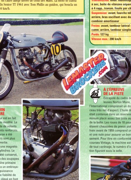 FICHE MOTO NORTON DOMIRACER 1982